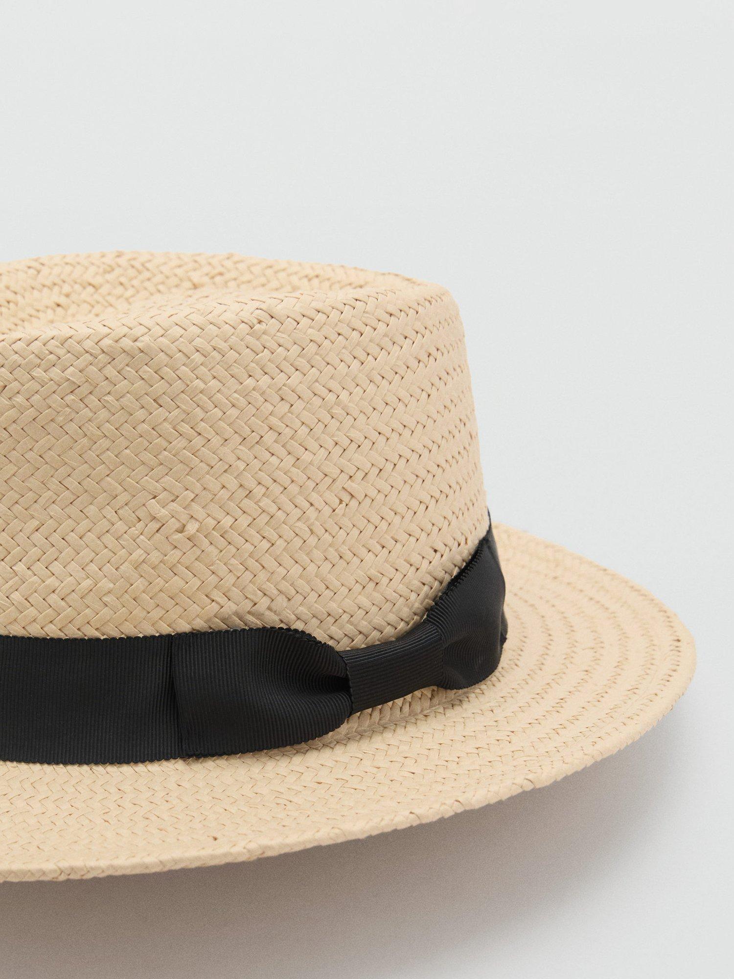 Product image 2 of 3, which shows Mango City Straw Hat, Light Beige, One Size