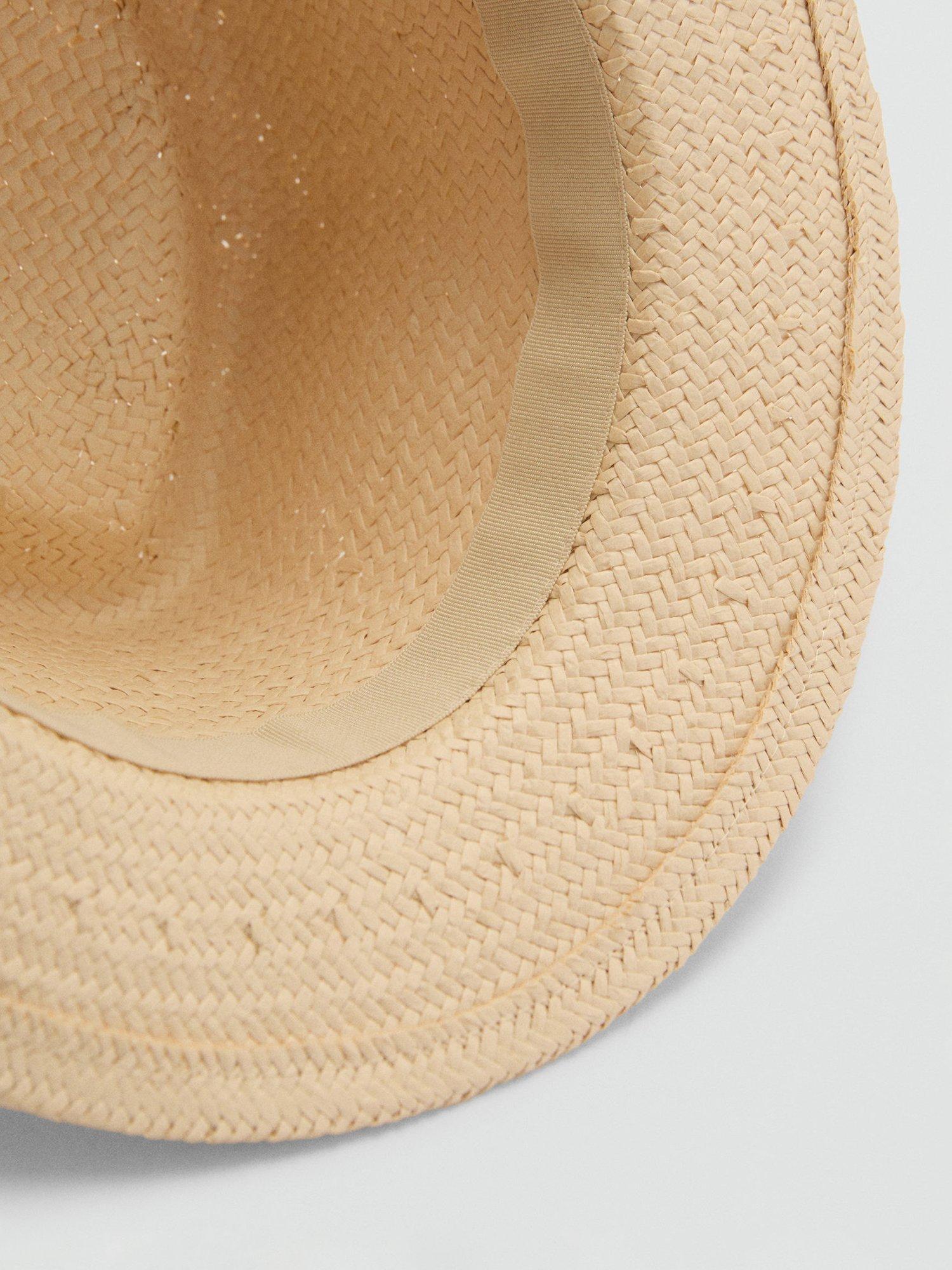 Product image 3 of 3, which shows Mango City Straw Hat, Light Beige, One Size