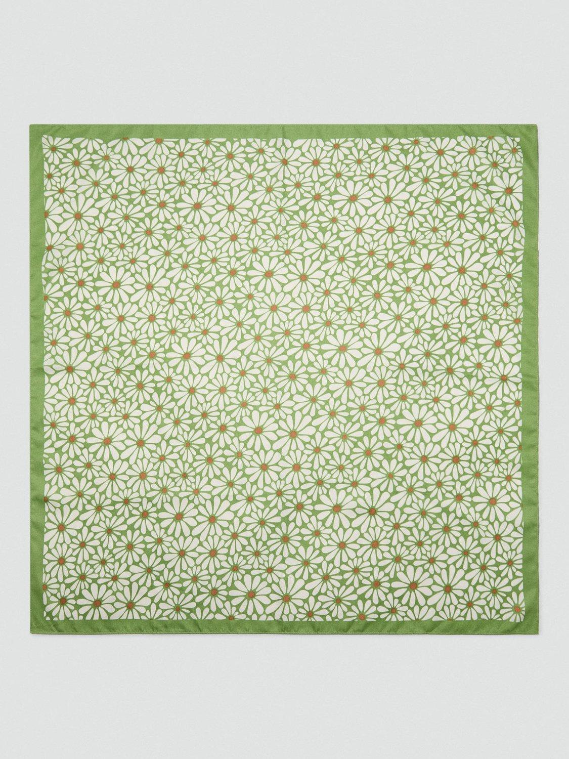 Product image 1 of 3, which shows Mango Maggie Floral Scarf, Green, One Size