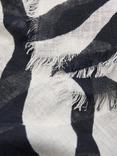 Mango Zebra Foulard Linen Scarf, Black