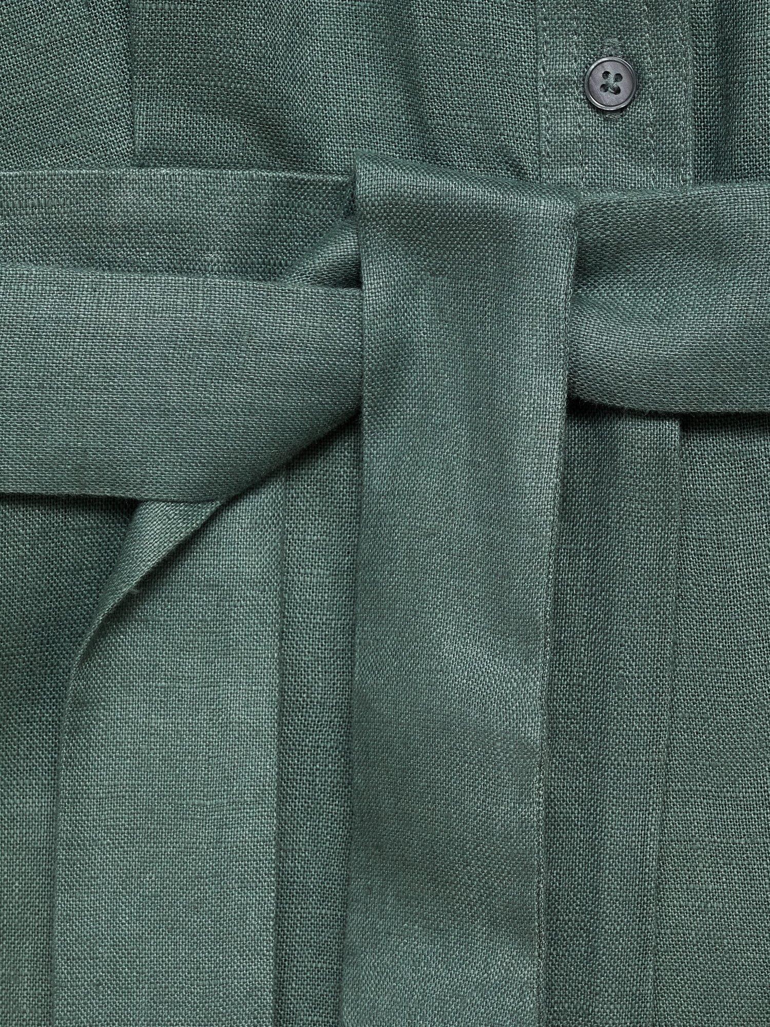 Product image 7 of 7, which shows Mango Tomy Linen Jumpsuit, Medium Green, L