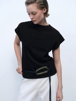 Mango Camin Sleeveless Knitted Jumper, Dark Brown