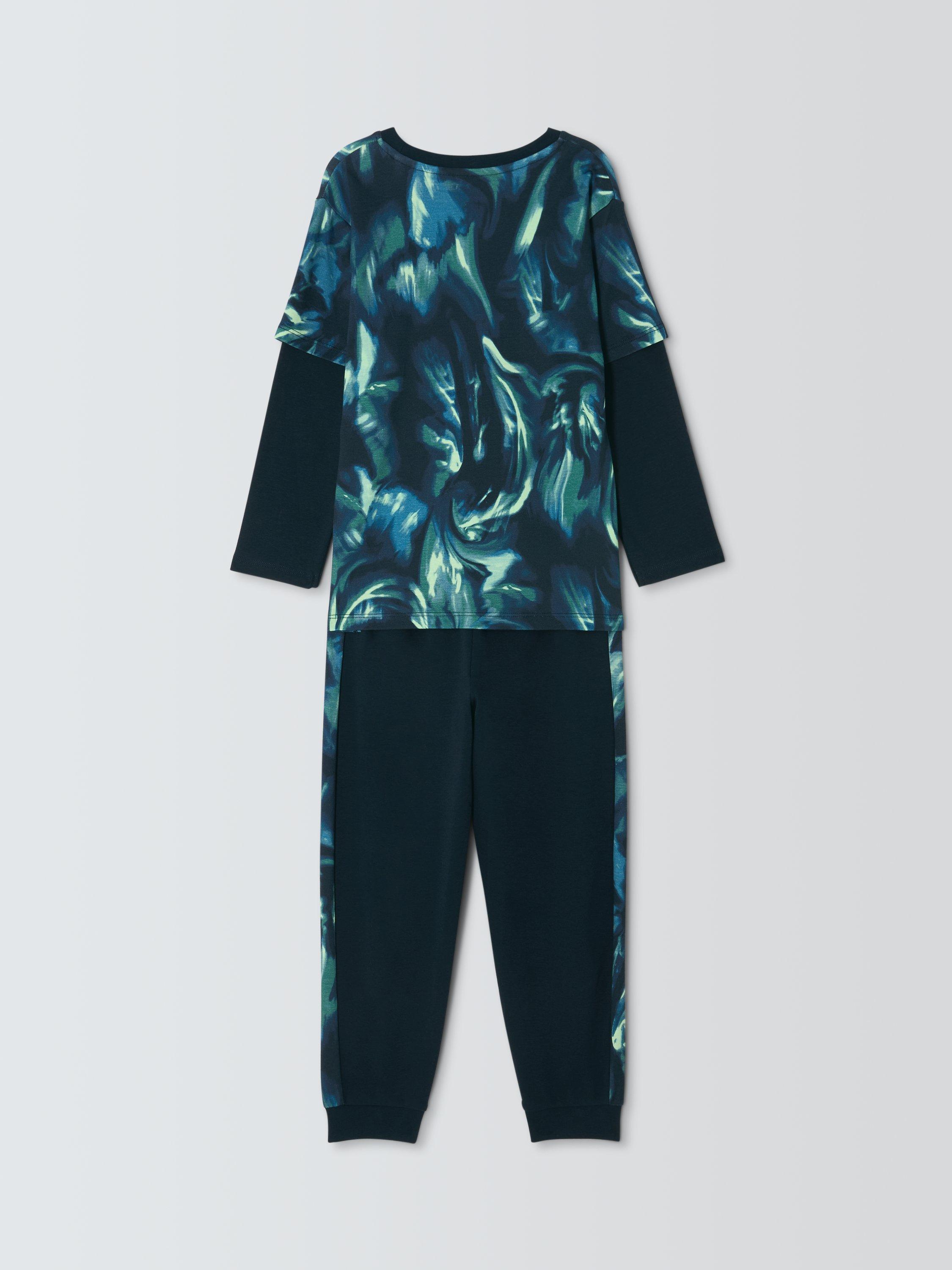 Product image 4 of 7, which shows John Lewis Kids' Northern Lights Pyjamas, Navy, 3 years