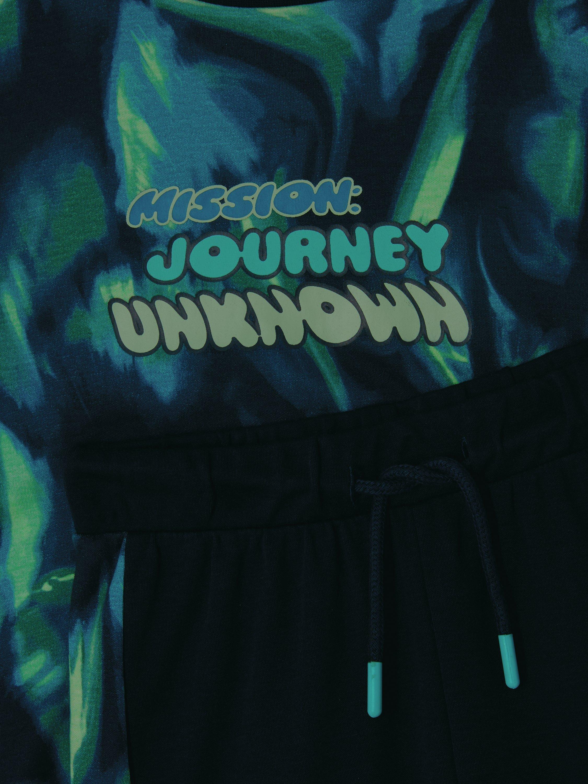 Product image 5 of 7, which shows John Lewis Kids' Northern Lights Pyjamas, Navy, 3 years