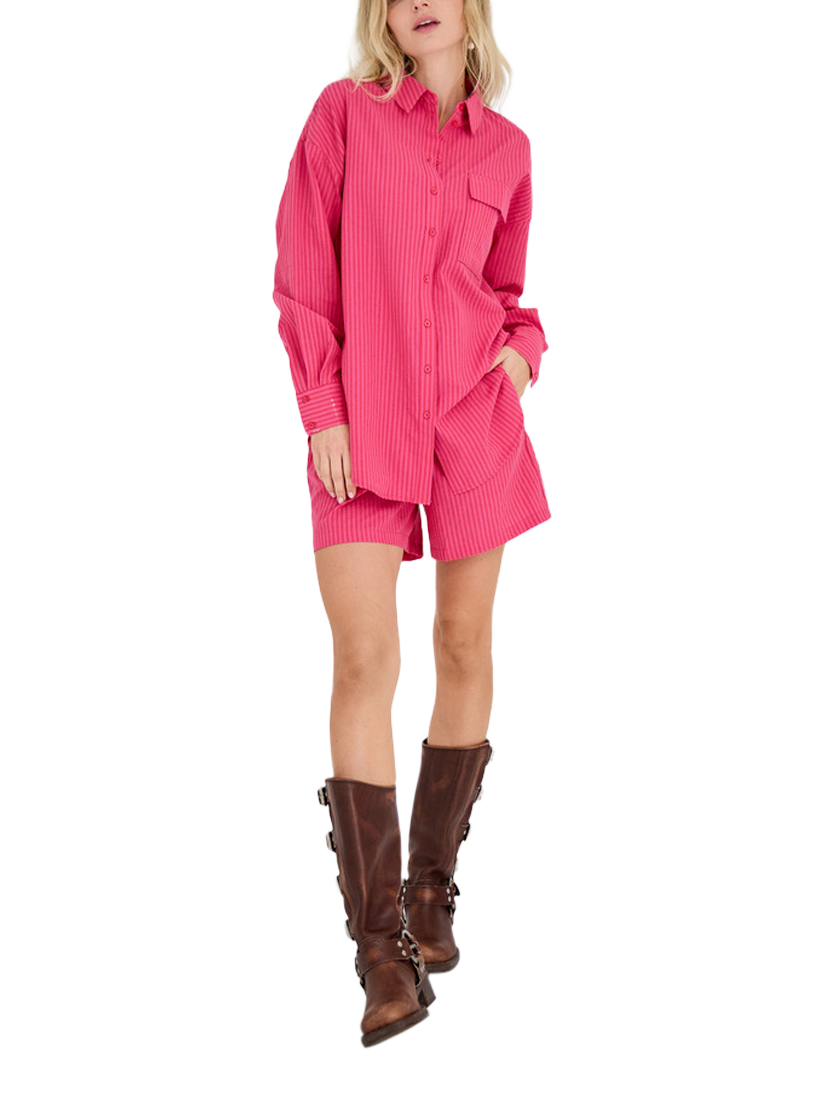 Product image 1 of 4, which shows A-VIEW Agni Stripe Shorts, Pink, 8