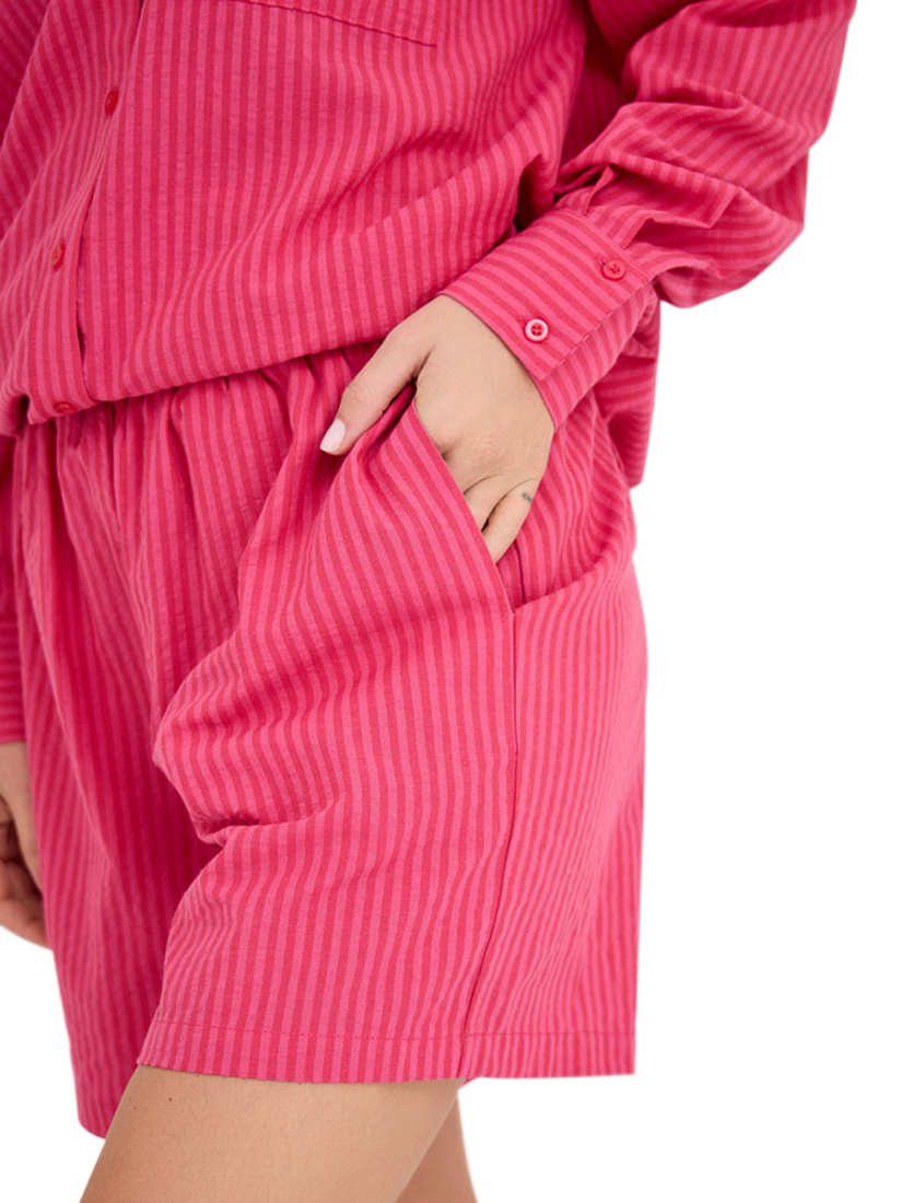 Product image 2 of 4, which shows A-VIEW Agni Stripe Shorts, Pink, 8