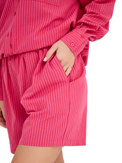 A-VIEW Agni Stripe Shorts, Pink - view 2, Pink