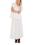 A-VIEW Abby Broderie Anglaise Maxi Skirt, White, White