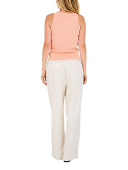 A-VIEW Rib Knit Tank Top, Peach - view 2, Peach