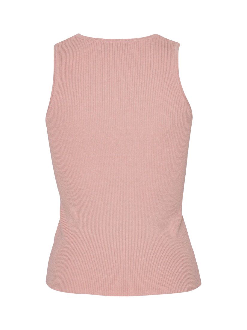 Product image 5 of 5, which shows A-VIEW Rib Knit Tank Top, Peach, L