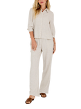 A-VIEW Martha Stripe Trousers, Sand/Black, Sand/Black