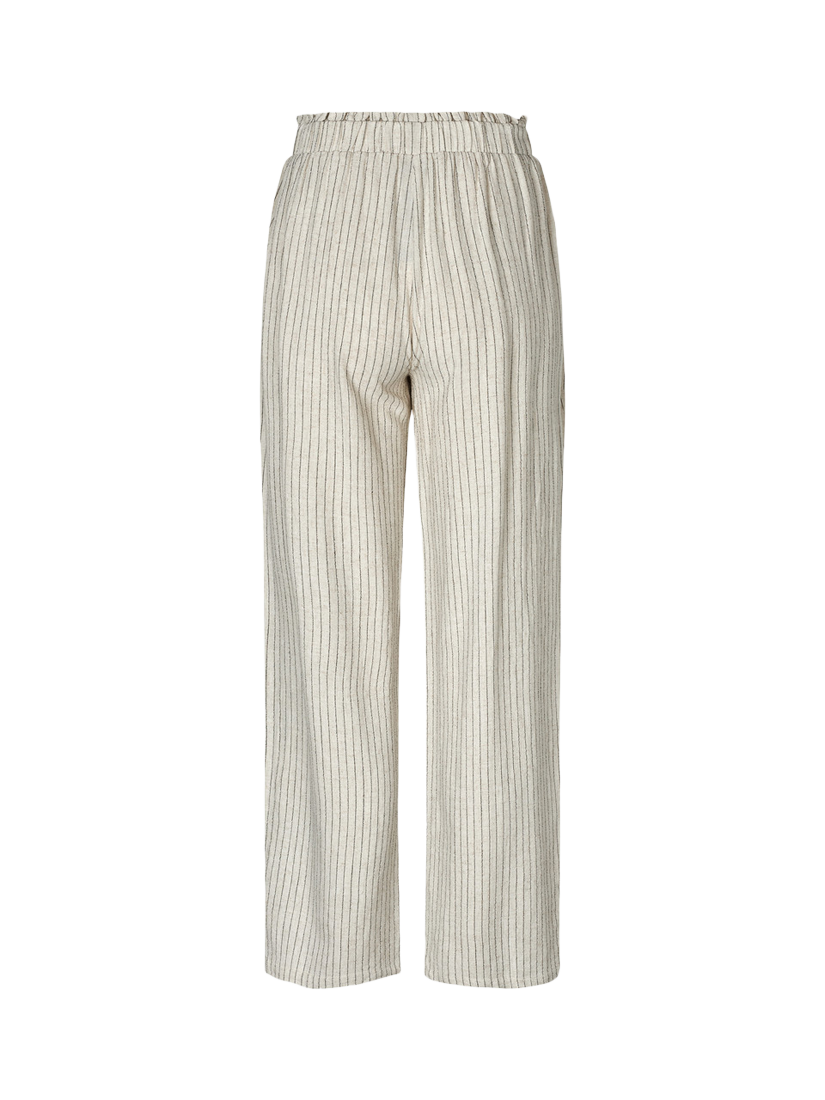 Product image 5 of 5, which shows A-VIEW Martha Stripe Trousers, Sand/Black, 12