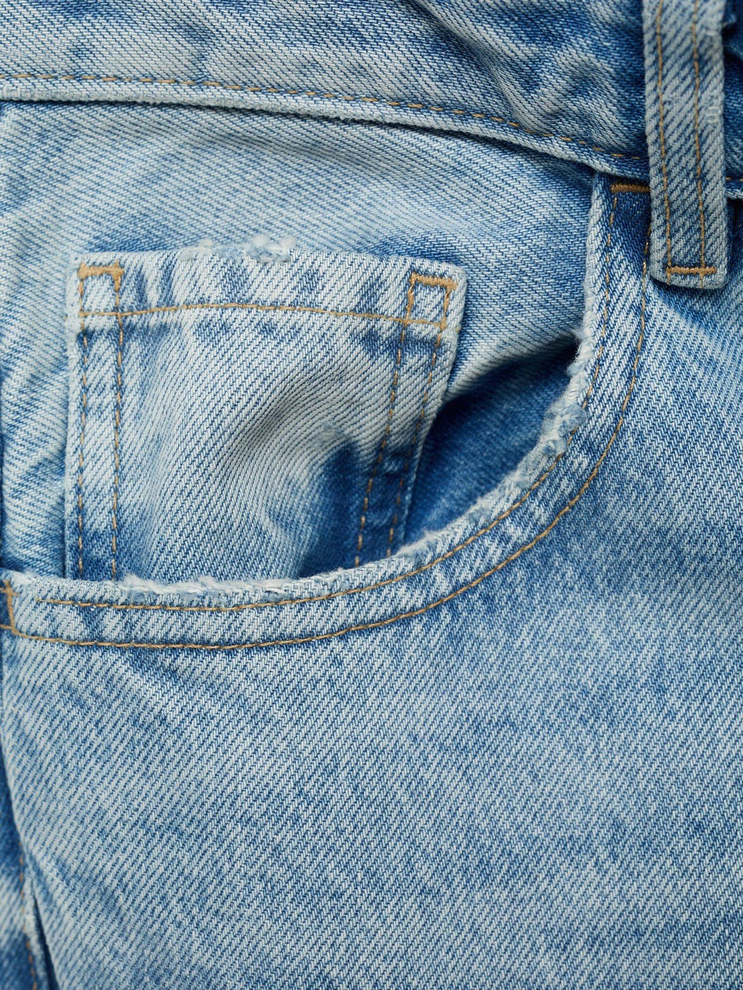 Product image 5 of 7, which shows Mango Miami Straight Leg Jeans, Light Blue, 4