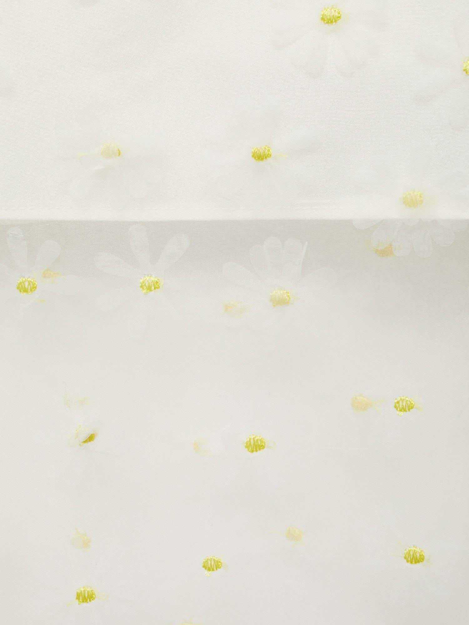 Product image 7 of 7, which shows Mango Dacy Floral Embroidered Sheer Midi Skirt, Natural White, L