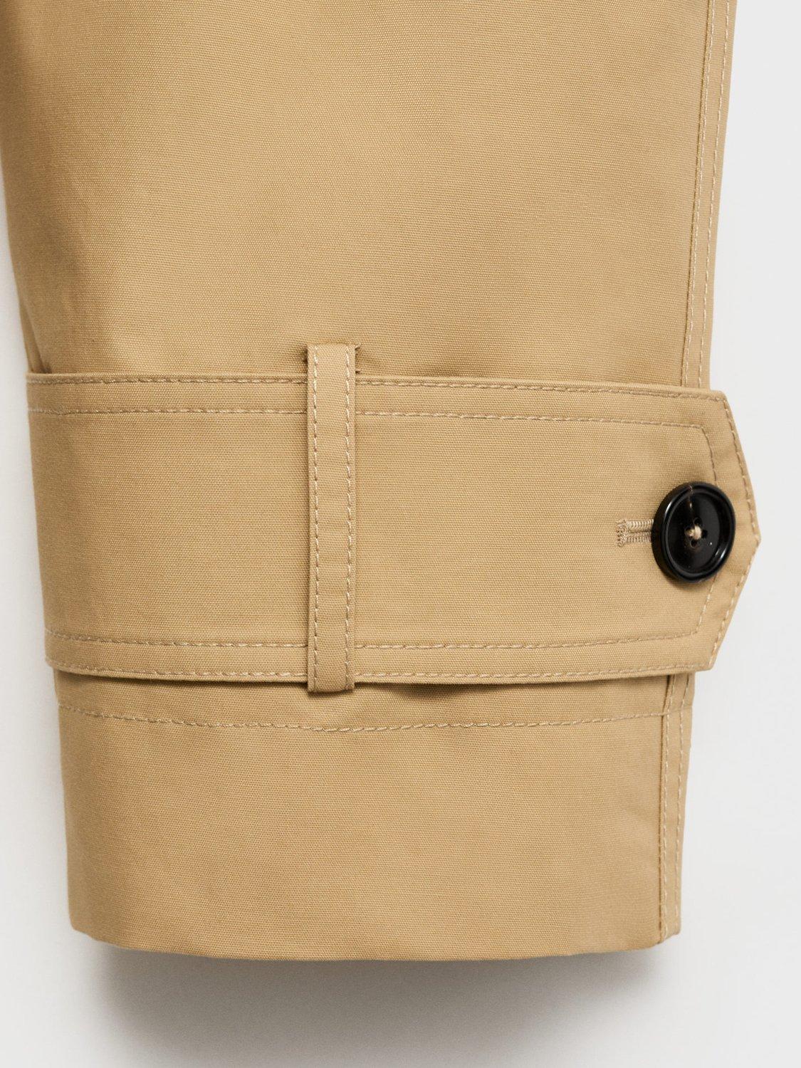 Product image 5 of 8, which shows Mango Tropic Collared Parka, Beige, M