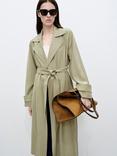 Mango Taxi Belted Trench Coat, Khaki