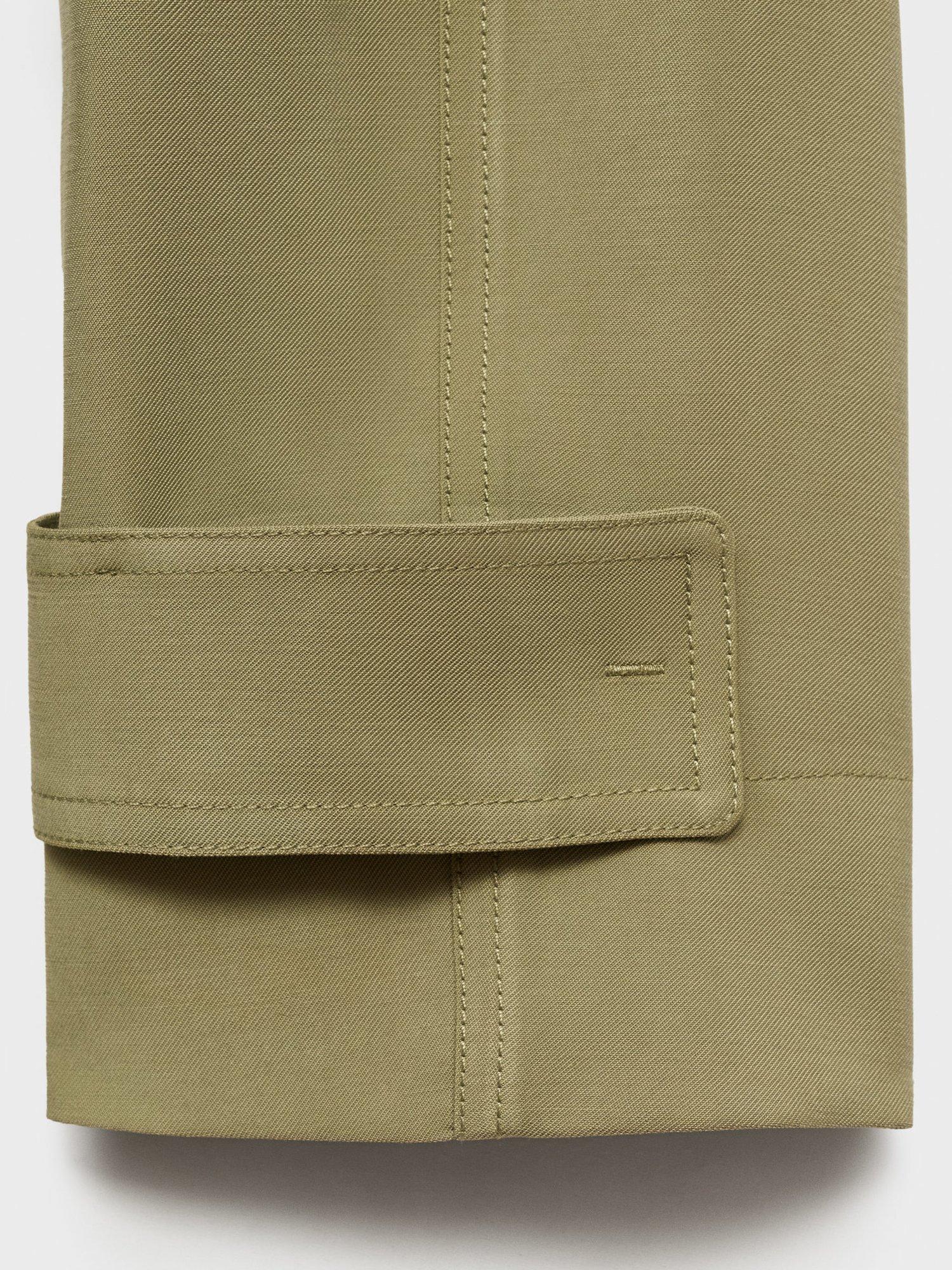 Product image 5 of 7, which shows Mango Taxi Belted Trench Coat, Khaki, XS