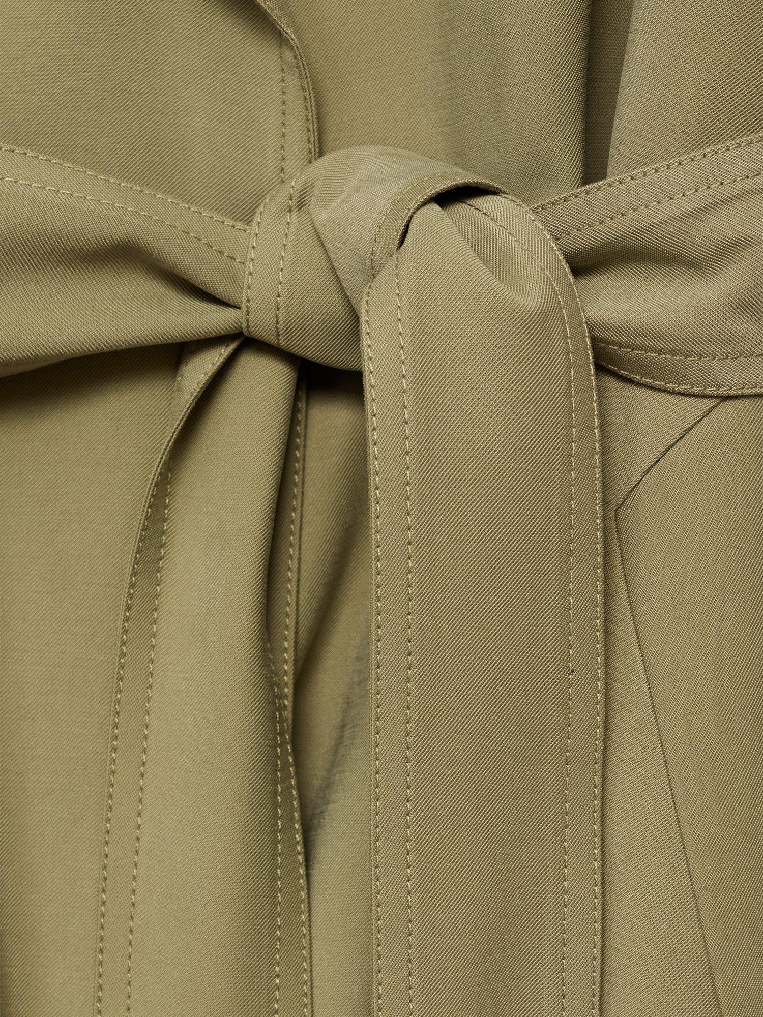 Product image 7 of 7, which shows Mango Taxi Belted Trench Coat, Khaki, XS