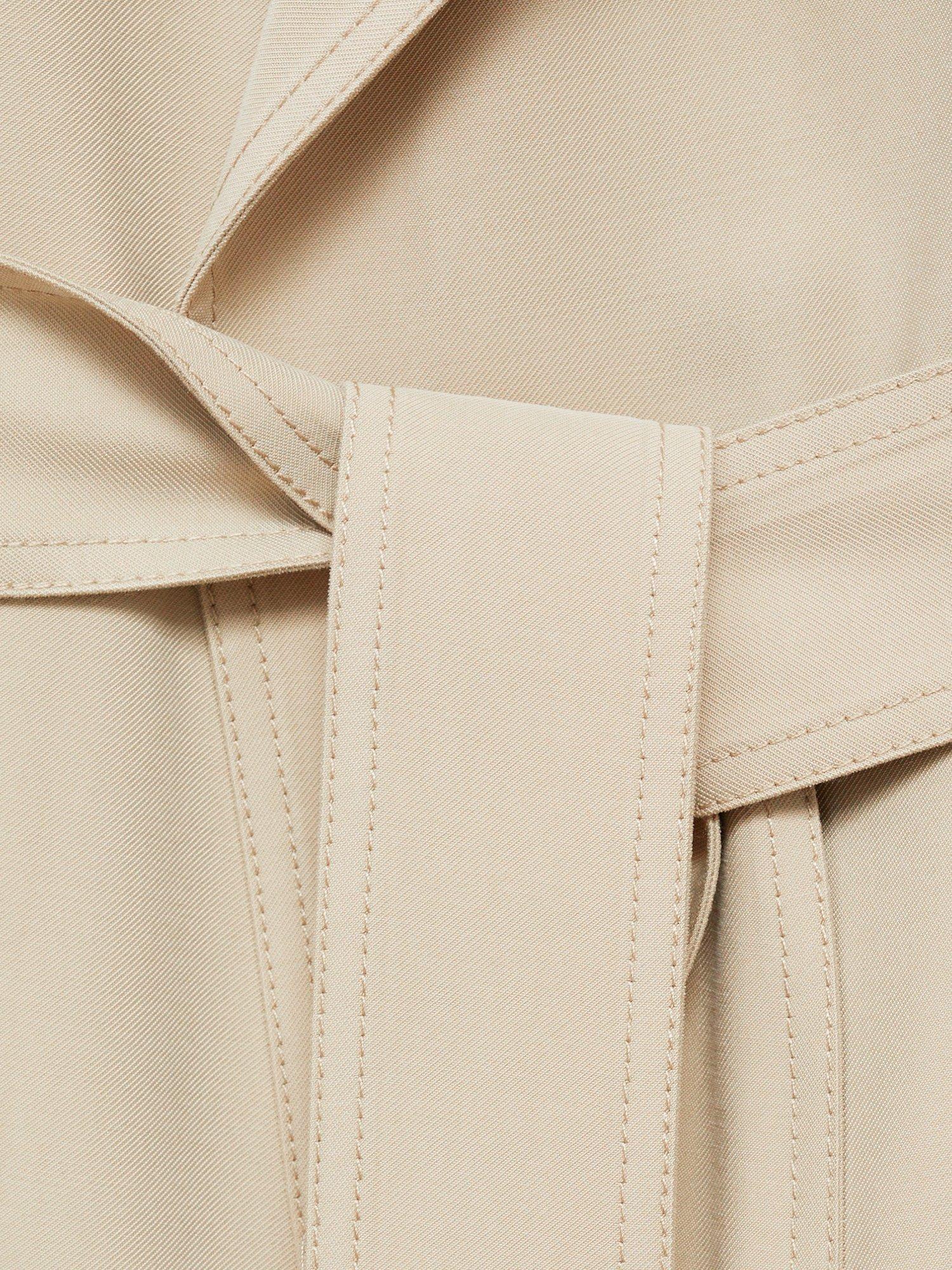 Product image 5 of 9, which shows Mango Taxi Belted Trench Coat, Beige, XS