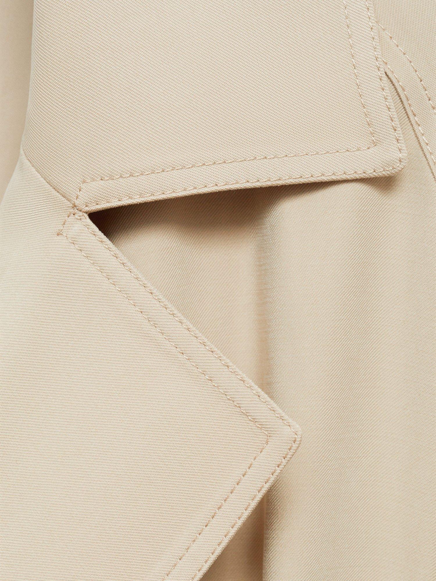 Product image 9 of 9, which shows Mango Taxi Belted Trench Coat, Beige, XS
