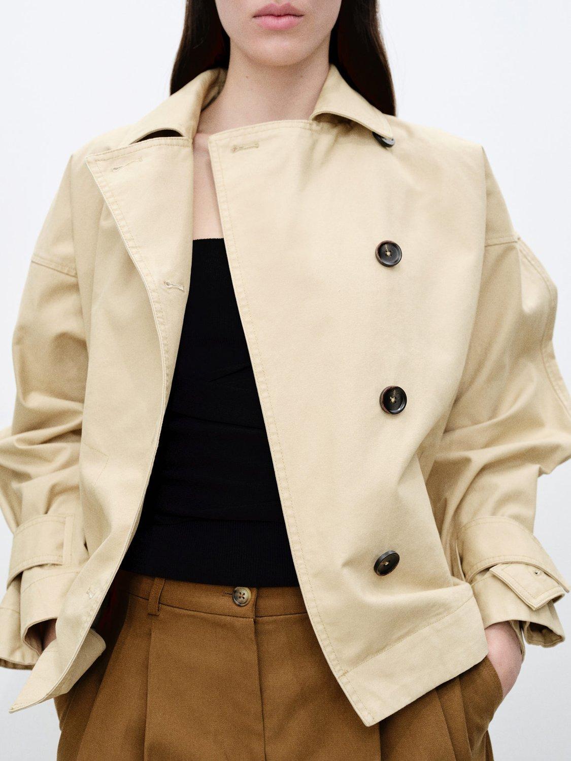 Product image 1 of 8, which shows Mango Kids' Julia Parka Jacket, Beige, L