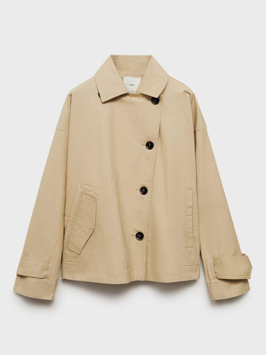 Product image 3 of 8, which shows Mango Kids' Julia Parka Jacket, Beige, L