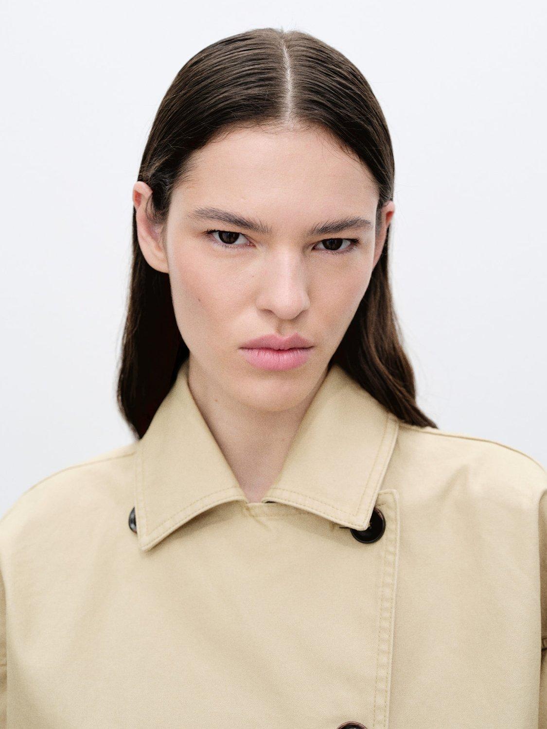 Product image 6 of 8, which shows Mango Kids' Julia Parka Jacket, Beige, L