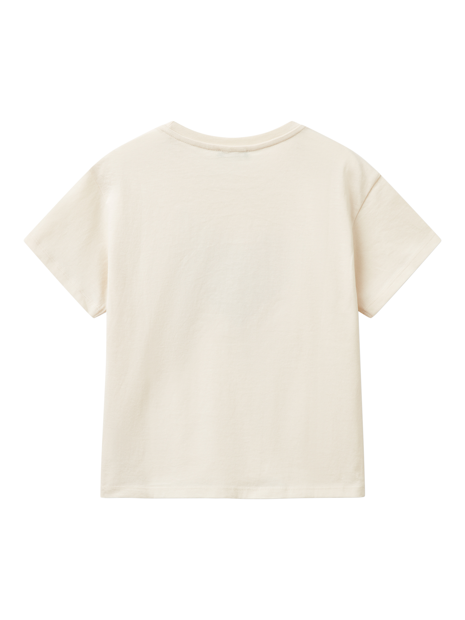 Product image 2 of 3, which shows Benetton Kids' Sequin Heart T-Shirt, Ecru, 6-7 years
