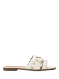 Moda in Pelle Liatris Leather Slider Sandals, Off White