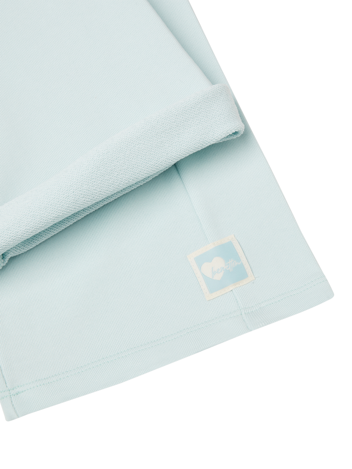 Product image 3 of 3, which shows Benetton Kids' Fleece Wide Leg Joggers, Aquamarine, 6-7 years