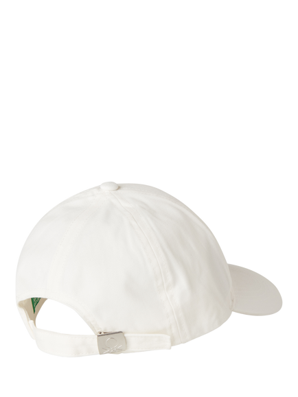 Benetton Kids' Cotton Logo Baseball Cap - view 2, Optical White
