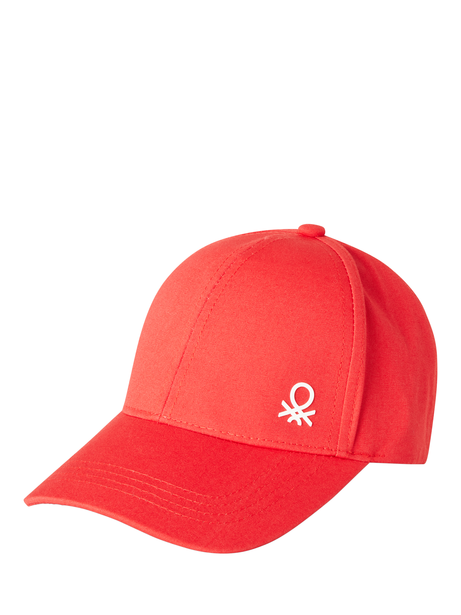 Product image 1 of 3, which shows Benetton Kids' Cotton Logo Baseball Cap, Red, 12-24 months