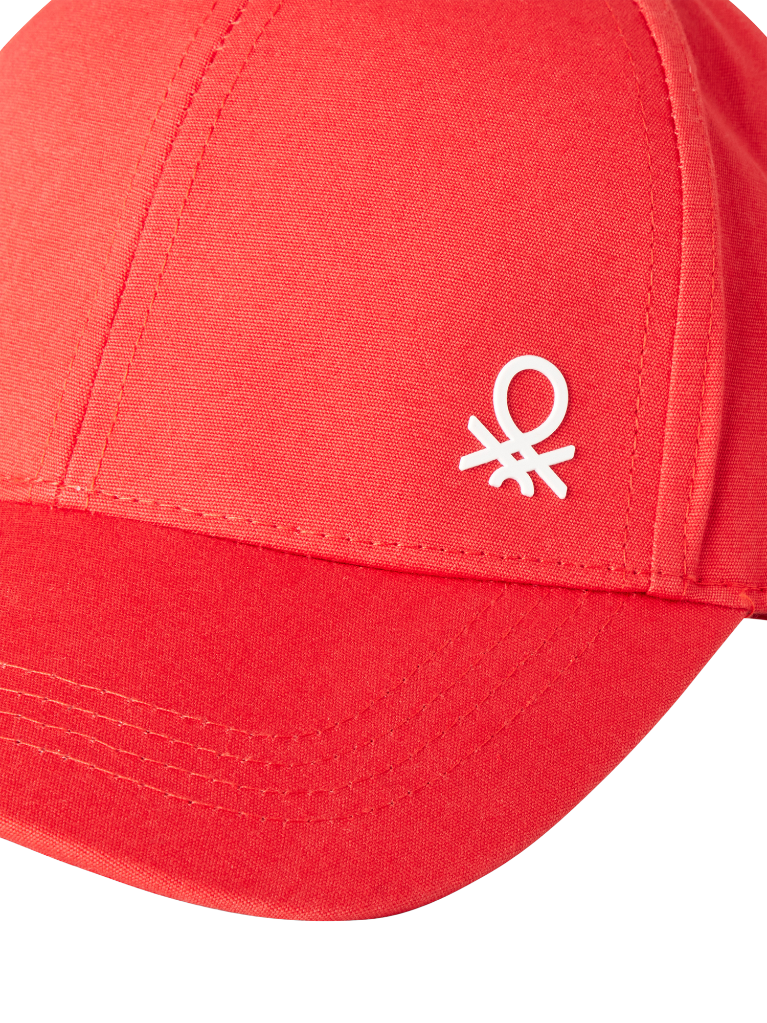 Product image 3 of 3, which shows Benetton Kids' Cotton Logo Baseball Cap, Red, 12-24 months
