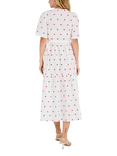 A-VIEW Caisa Heart Wrap Midi Dress, White/Multi