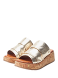 Moda in Pelle Kalimeres Leather Mule Sandals, Gold