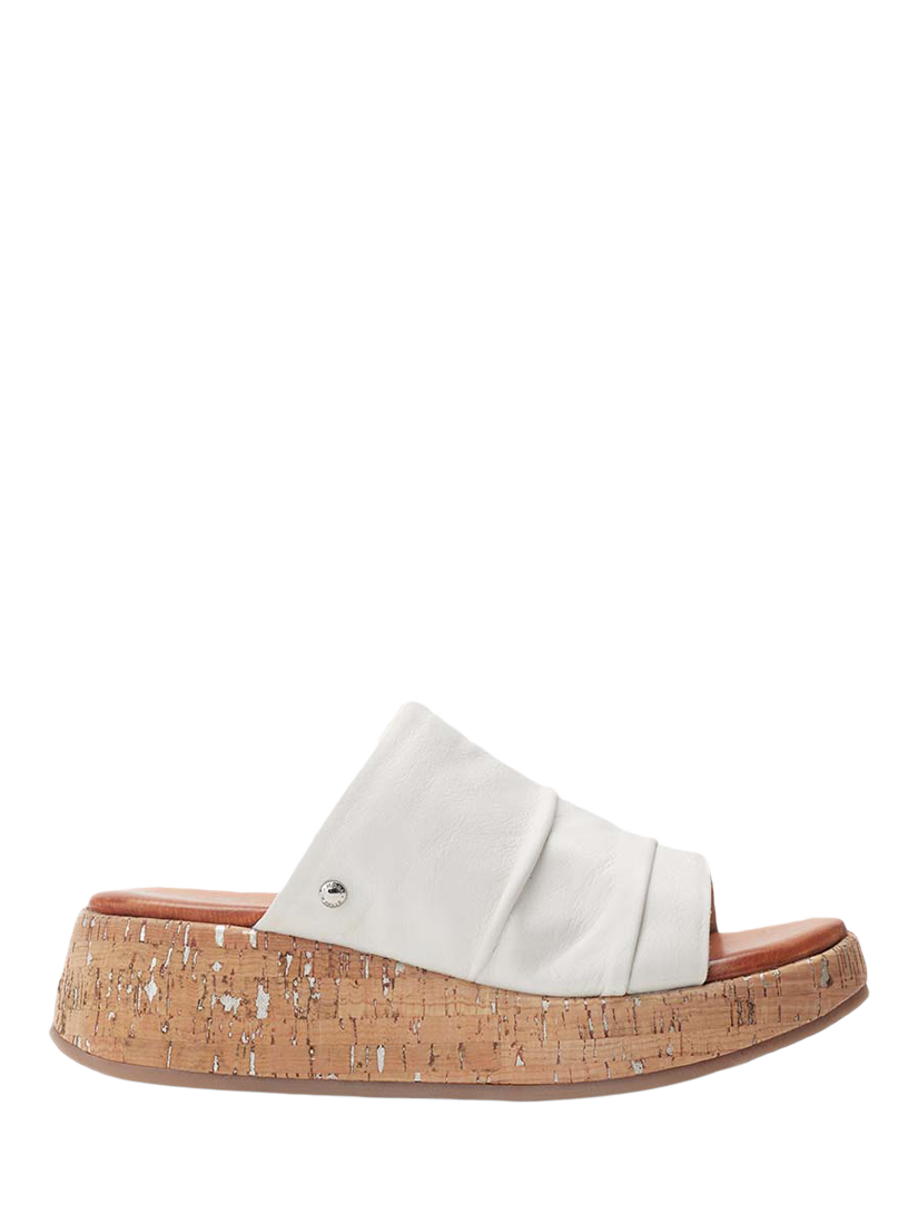 Product image 1 of 4, which shows Moda in Pelle Kalimeres Leather Mule Sandals, White, 4