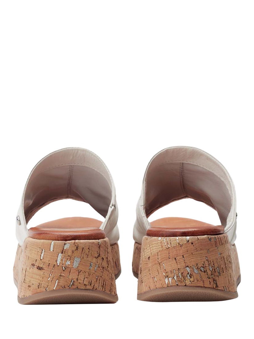 Product image 3 of 4, which shows Moda in Pelle Kalimeres Leather Mule Sandals, White, 4