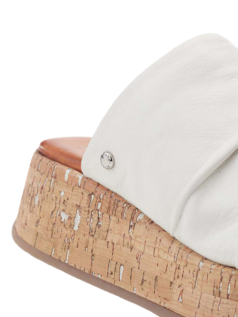 Product image 4 of 4, which shows Moda in Pelle Kalimeres Leather Mule Sandals, White, 4