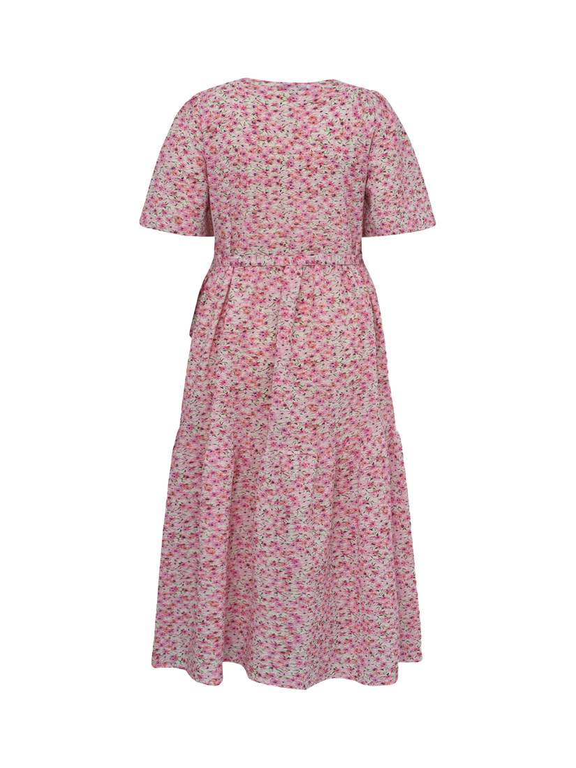 Product image 5 of 5, which shows A-VIEW Caisa Ancle Floral Wrap Dress, Pink/Multi, 8
