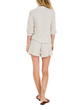 A-VIEW Martha Stripe Shirt, Sand/Black