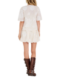 A-VIEW Rosamarie Floral Tie Front Top, Light Sand