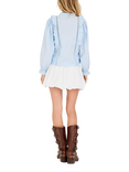 A-VIEW Agnete Ruffle Blouse, Light Blue