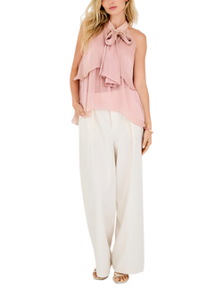 A-VIEW Demi Halterneck Tiered Top, Mid Pink, Mid Pink