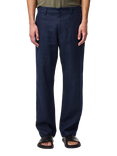NN.07 Aden Regular Fit Linen Chinos, Navy Blue