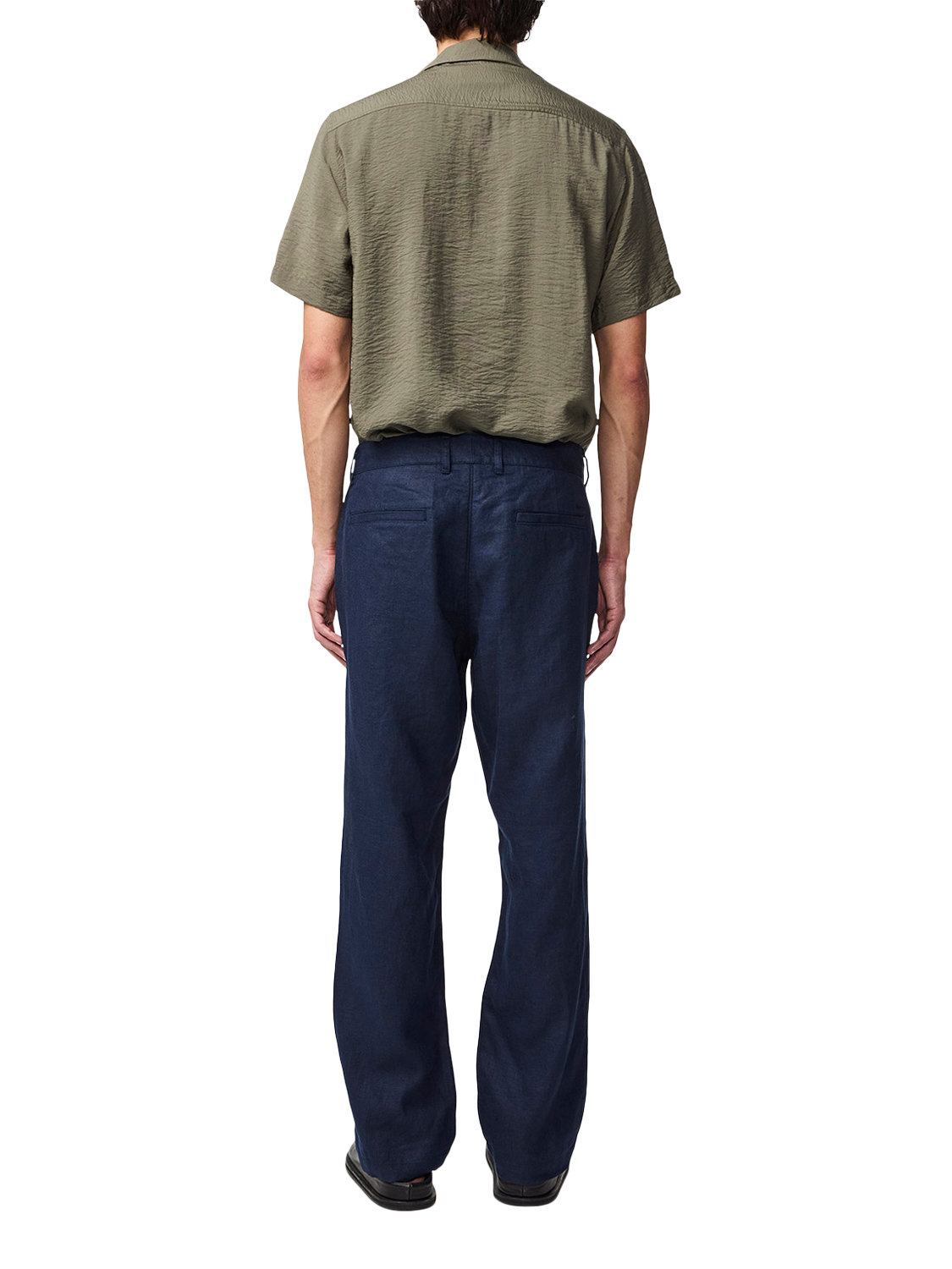 Product image 6 of 6, which shows NN.07 Aden Regular Fit Linen Chinos, Navy Blue, 30R