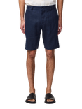 NN.07 Crown Straight Fit Linen Chino Shorts, Navy Blue