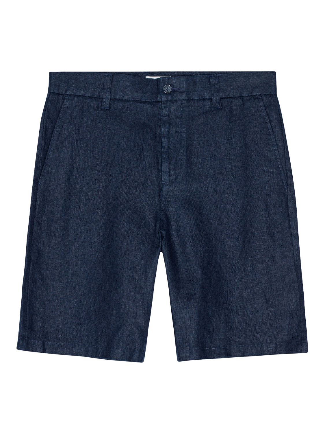 Product image 5 of 7, which shows NN.07 Crown Straight Fit Linen Chino Shorts, Navy Blue, 30R