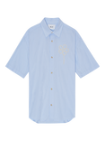 NN.07 Freddy Cotton Regular Fit Stripe Shirt, Blue Stripe