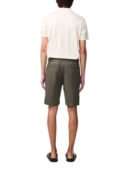 NN.07 Crown Straight-Fit Linen Chino Shorts, Croc Green - view 2, Croc Green