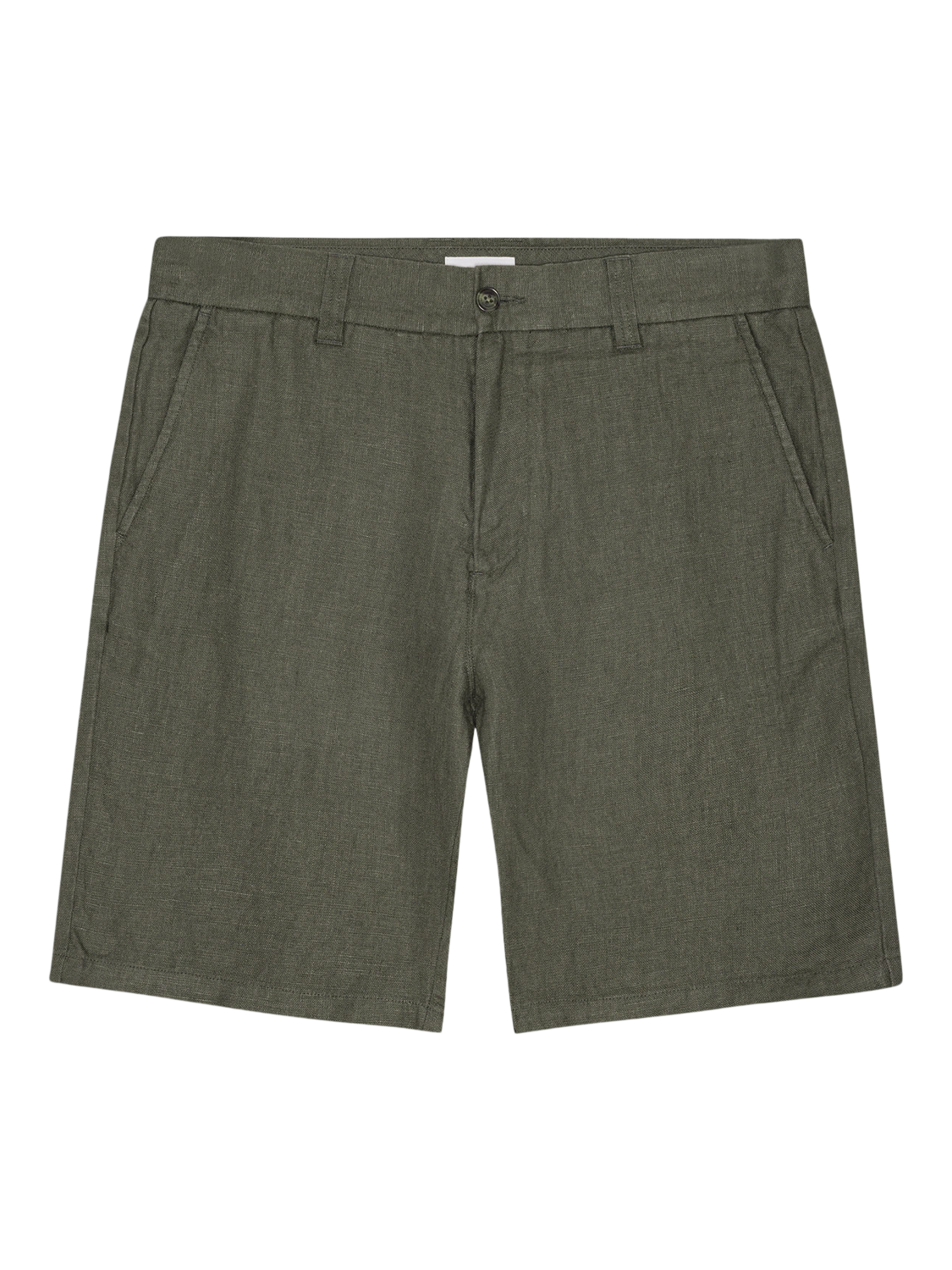 Product image 3 of 5, which shows NN.07 Crown Straight-Fit Linen Chino Shorts, Croc Green, 30R